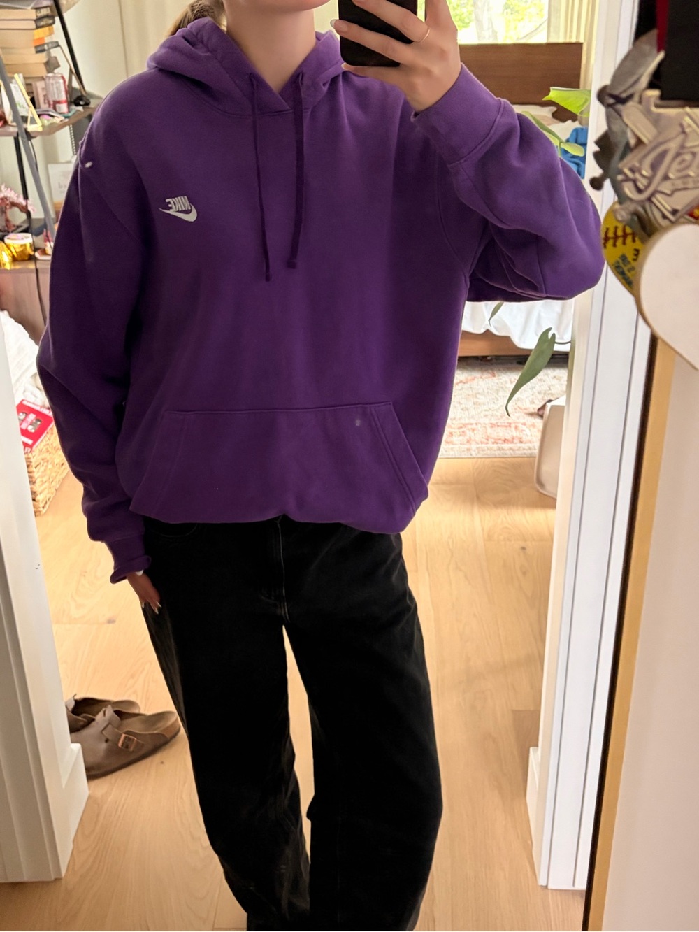 Nike Purple Hooded Sweatshirt